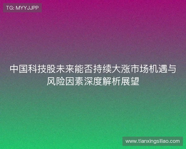 中国科技股未来能否持续大涨市场机遇与风险因素深度解析展望